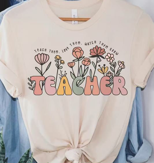 Teacher Retro Floral