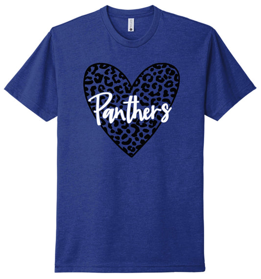 Panthers Leopard heart T-shirt (Youth & Adult)