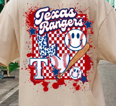 Texas Rangers Retro Print