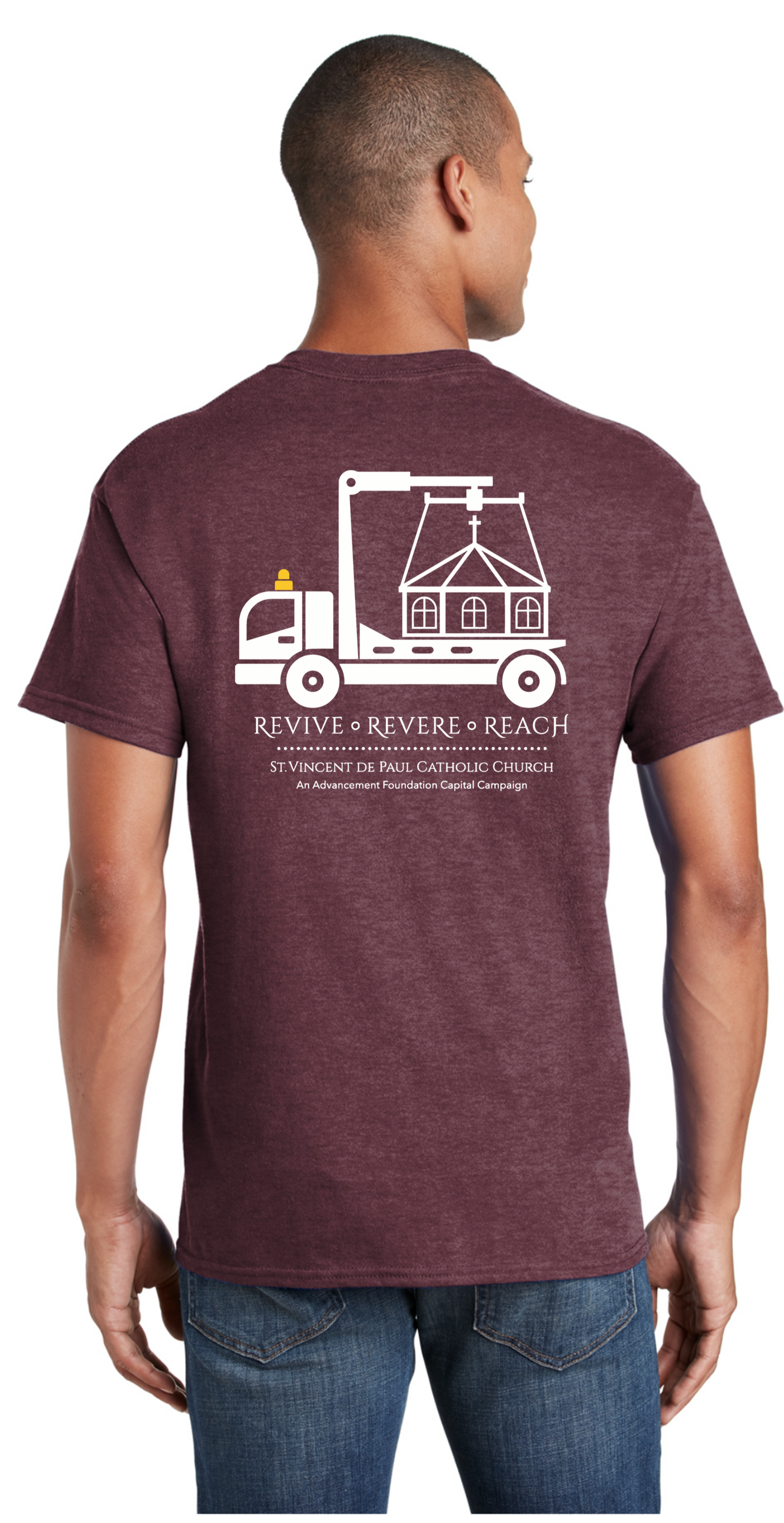 Under Construction T-shirt in Heather Maroon