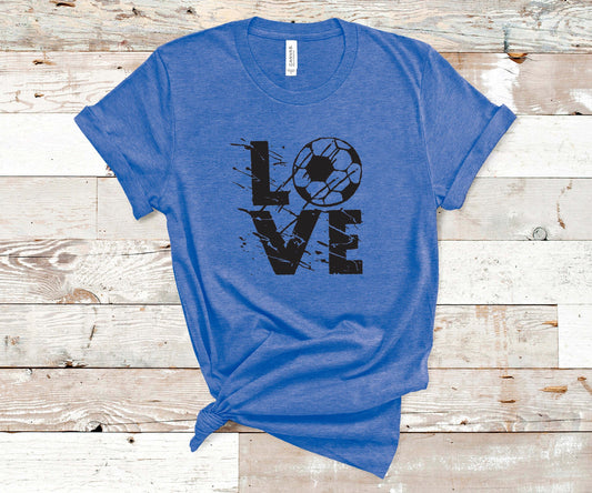 Love soccer shirt in 3 colors